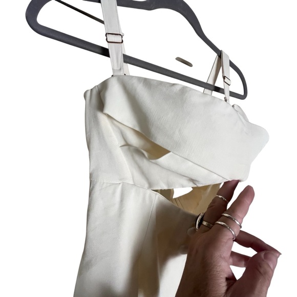 Sabina Musayev “Rosa” Jumpsuit in Off White – Cutout Bodice & Lace-Up Back XS✨ - Picture 11 of 15